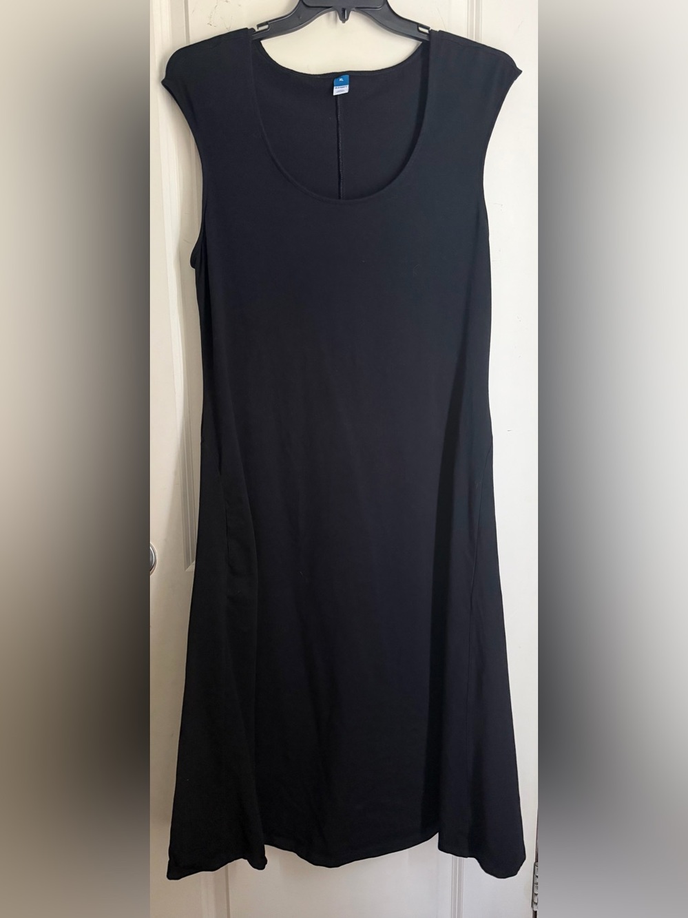 Old Navy Black Sleeveless midi dress XL boho formal church office professional